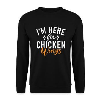 Chicken Wings Gifts - Unisex Sweatshirt - black - Front - Alina (178cm) & Michal (187cm)