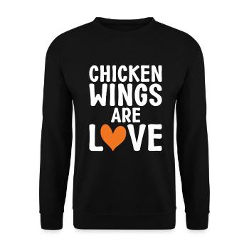Chicken Wings Gifts - Unisex Sweatshirt - black - Front - Alina (178cm) & Michal (187cm)