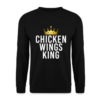 Cadeaux d’ailes de poulet - Sweat-shirt Unisexe - noir - Devant - Alina (178cm) & Michal (187cm)