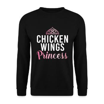 Chicken Wings Gifts - Unisex Sweatshirt - black - Front - Alina (178cm) & Michal (187cm)