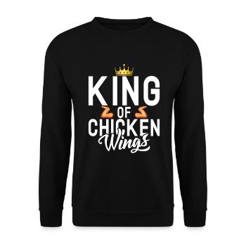 Chicken Wings Gifts - Unisex Sweatshirt - black - Front - Alina (178cm) & Michal (187cm)