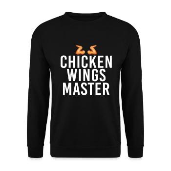 Chicken Wings Gifts - Unisex Sweatshirt - black - Front - Alina (178cm) & Michal (187cm)