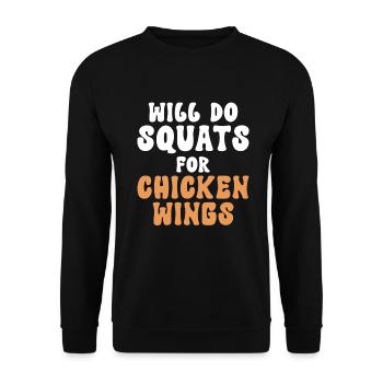 Chicken Wings Gifts - Unisex Sweatshirt - black - Front - Alina (178cm) & Michal (187cm)