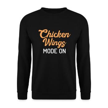Chicken Wings Gifts - Unisex Sweatshirt - black - Front - Alina (178cm) & Michal (187cm)