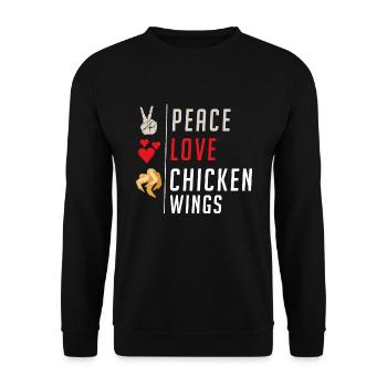Chicken Wings Gifts - Unisex Sweatshirt - black - Front - Alina (178cm) & Michal (187cm)