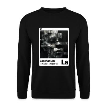 AI am Lanthan (wt) - Unisex Pullover - Schwarz - Vorne - Alina (178cm) & Michal (187cm)