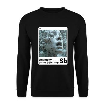 AI am Antimon (wt) - Unisex Pullover - Schwarz - Vorne - Alina (178cm) & Michal (187cm)