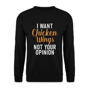 Chicken Wings Gifts - Unisex Sweatshirt - black - Front - Alina (178cm) & Michal (187cm)