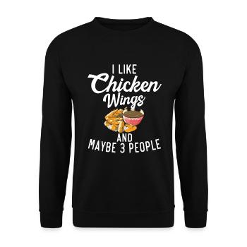 Chicken Wings Gifts - Unisex Sweatshirt - black - Front - Alina (178cm) & Michal (187cm)