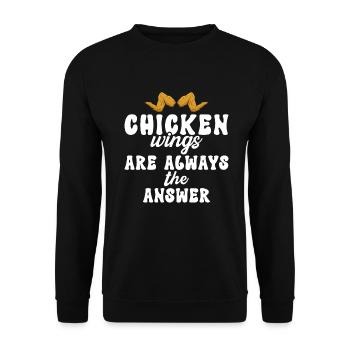 Chicken Wings Gifts - Unisex Sweatshirt - black - Front - Alina (178cm) & Michal (187cm)