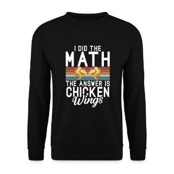 Chicken Wings Gifts - Unisex Sweatshirt - black - Front - Alina (178cm) & Michal (187cm)