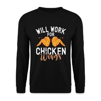 Chicken Wings Gifts - Unisex Sweatshirt - black - Front - Alina (178cm) & Michal (187cm)