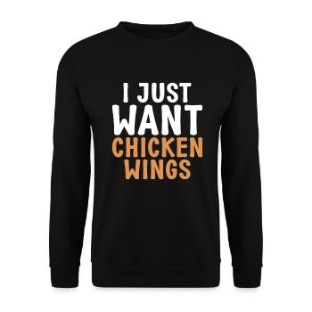 Chicken Wings Gifts - Unisex Sweatshirt - black - Front - Alina (178cm) & Michal (187cm)