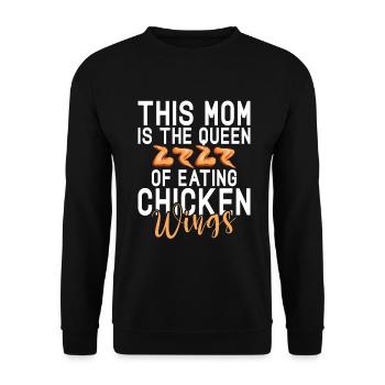 Chicken Wings Gifts - Unisex Sweatshirt - black - Front - Alina (178cm) & Michal (187cm)