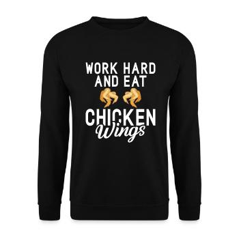 Chicken Wings Gifts - Unisex Sweatshirt - black - Front - Alina (178cm) & Michal (187cm)