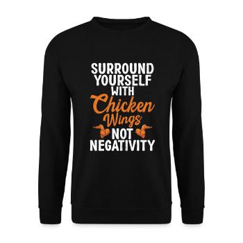 Chicken Wings Gifts - Unisex Sweatshirt - black - Front - Alina (178cm) & Michal (187cm)