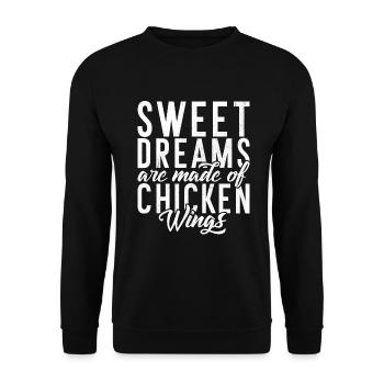 Chicken Wings Gifts - Unisex Sweatshirt - black - Front - Alina (178cm) & Michal (187cm)