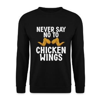 Chicken Wings Gifts - Unisex Sweatshirt - black - Front - Alina (178cm) & Michal (187cm)