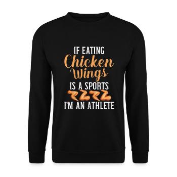Chicken Wings Gifts - Unisex Sweatshirt - black - Front - Alina (178cm) & Michal (187cm)