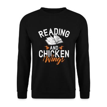 Chicken Wings Gifts - Unisex Sweatshirt - black - Front - Alina (178cm) & Michal (187cm)