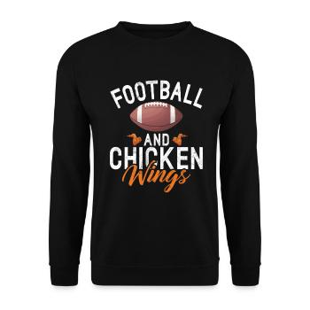Chicken Wings Gifts - Unisex Sweatshirt - black - Front - Alina (178cm) & Michal (187cm)