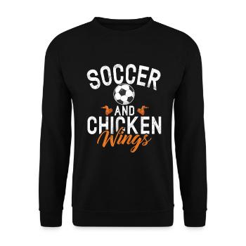 Chicken Wings Gifts - Unisex Sweatshirt - black - Front - Alina (178cm) & Michal (187cm)