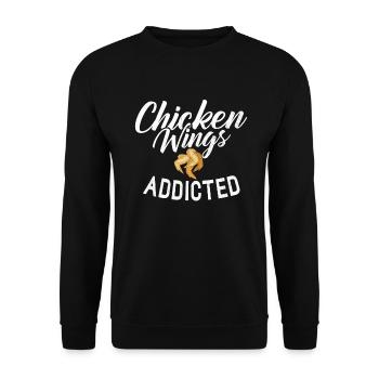 Chicken Wings Gifts - Unisex Sweatshirt - black - Front - Alina (178cm) & Michal (187cm)