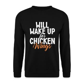 Chicken Wings Gifts - Unisex Sweatshirt - black - Front - Alina (178cm) & Michal (187cm)