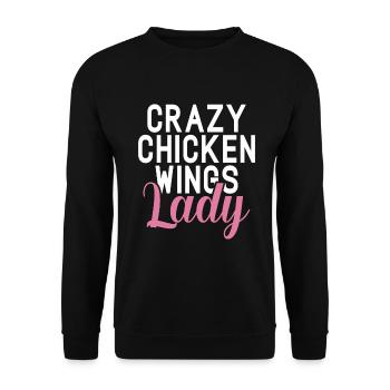 Cadeaux d’ailes de poulet - Sweat-shirt Unisexe - noir - Devant - Alina (178cm) & Michal (187cm)