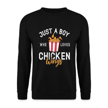 Chicken Wings Gifts - Unisex Sweatshirt - black - Front - Alina (178cm) & Michal (187cm)