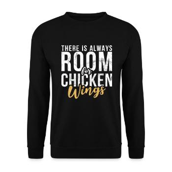 Chicken Wings Gifts - Unisex Sweatshirt - black - Front - Alina (178cm) & Michal (187cm)