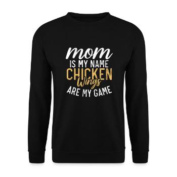 Chicken Wings Gifts - Unisex Sweatshirt - black - Front - Alina (178cm) & Michal (187cm)