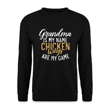 Chicken Wings Gifts - Unisex Sweatshirt - black - Front - Alina (178cm) & Michal (187cm)