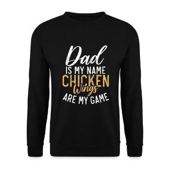 Chicken Wings Gifts - Unisex Sweatshirt - black - Front - Alina (178cm) & Michal (187cm)