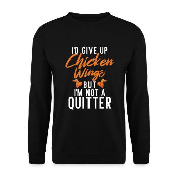 Chicken Wings Gifts - Unisex Sweatshirt - black - Front - Alina (178cm) & Michal (187cm)