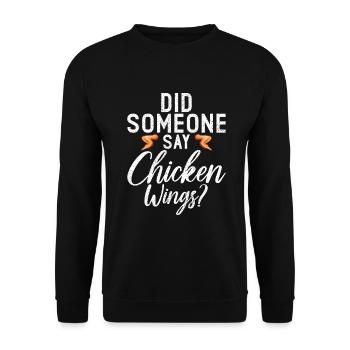 Chicken Wings Gifts - Unisex Sweatshirt - black - Front - Alina (178cm) & Michal (187cm)