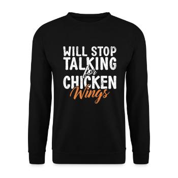 Chicken Wings Gifts - Unisex Sweatshirt - black - Front - Alina (178cm) & Michal (187cm)