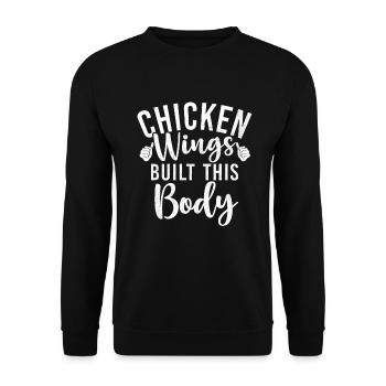 Chicken Wings Gifts - Unisex Sweatshirt - black - Front - Alina (178cm) & Michal (187cm)