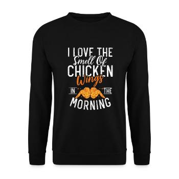 Chicken Wings Gifts - Unisex Sweatshirt - black - Front - Alina (178cm) & Michal (187cm)