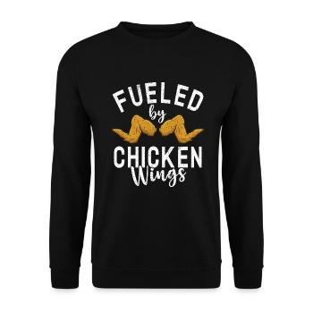 Chicken Wings Gifts - Unisex Sweatshirt - black - Front - Alina (178cm) & Michal (187cm)