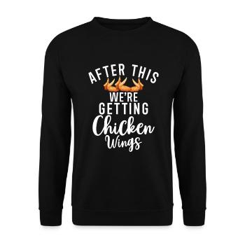 Chicken Wings Gifts - Unisex Sweatshirt - black - Front - Alina (178cm) & Michal (187cm)