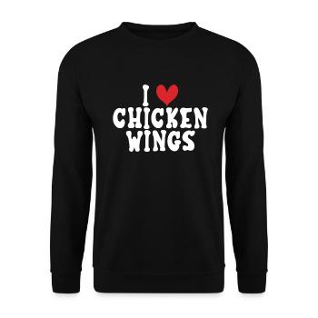 Cadeaux d’ailes de poulet - Sweat-shirt Unisexe - noir - Devant - Alina (178cm) & Michal (187cm)