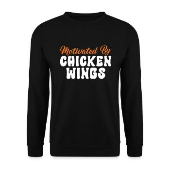Chicken Wings Gifts - Unisex Sweatshirt - black - Front - Alina (178cm) & Michal (187cm)