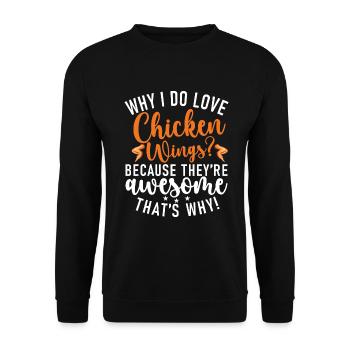 Chicken Wings Gifts - Unisex Sweatshirt - black - Front - Alina (178cm) & Michal (187cm)