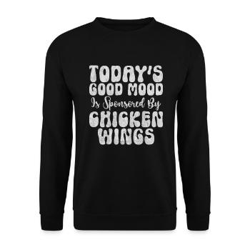 Chicken Wings Gifts - Unisex Sweatshirt - black - Front - Alina (178cm) & Michal (187cm)