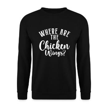 Chicken Wings Gifts - Unisex Sweatshirt - black - Front - Alina (178cm) & Michal (187cm)