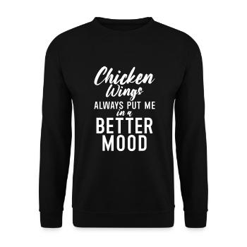 Chicken Wings Gifts - Unisex Sweatshirt - black - Front - Alina (178cm) & Michal (187cm)