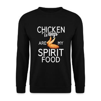 Chicken Wings Gifts - Unisex Sweatshirt - black - Front - Alina (178cm) & Michal (187cm)