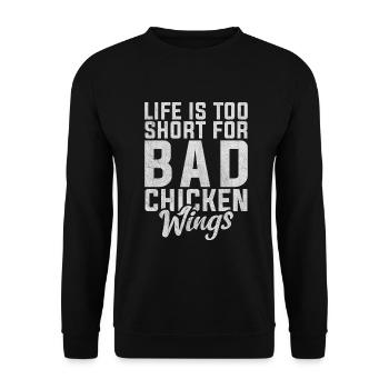 Chicken Wings Gifts - Unisex Sweatshirt - black - Front - Alina (178cm) & Michal (187cm)