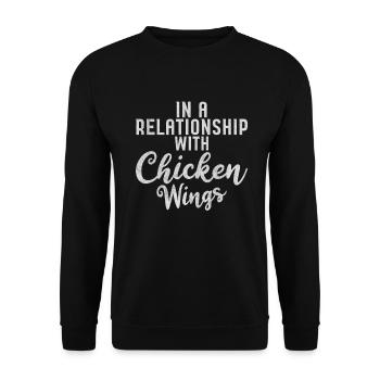 Chicken Wings Gifts - Unisex Sweatshirt - black - Front - Alina (178cm) & Michal (187cm)